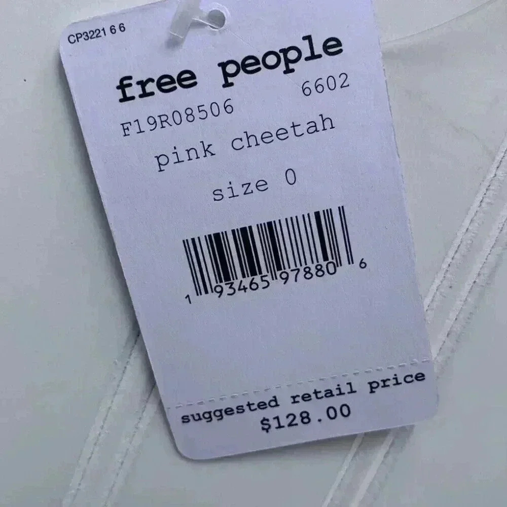 Free People Womens Mini Skirt Pink Size 0 Sequin Leopard Pleather-Lined NEW. 78 - Picture 3 of 3